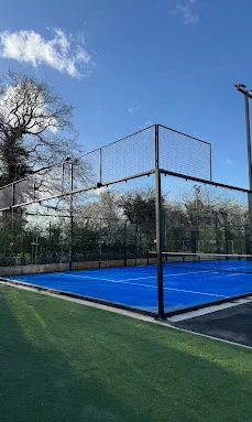 A player on court at Selby Padel Club
